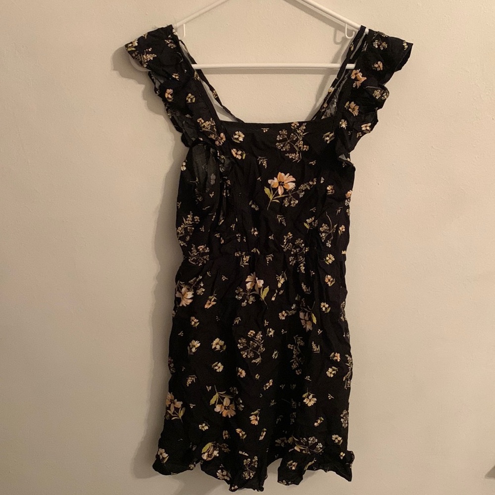 Black flower dress